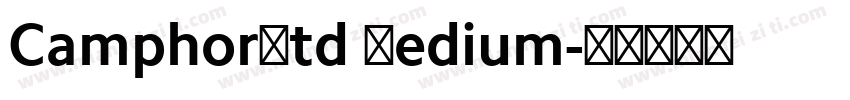 CamphorStd Medium字体转换